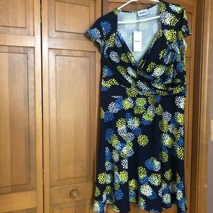 Leota faux wrap dress